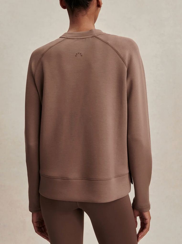 Varley Zosia Crew Neck Midlayer - Coffee Quartz
