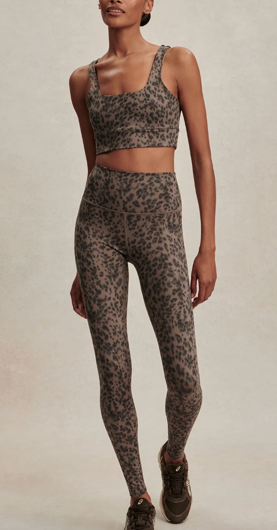 Varley FreeSoft High Rise Legging 25&quot; - Brown Contrast Cheetah