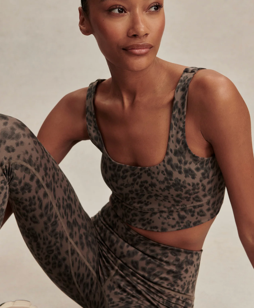 Varley FreeSoft Cori Bra - Brown Contrast Cheetah