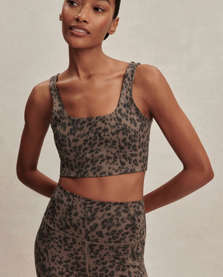 Varley FreeSoft Cori Bra - Brown Contrast Cheetah