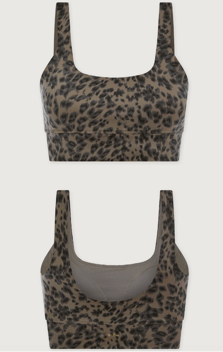 Varley FreeSoft Cori Bra - Brown Contrast Cheetah