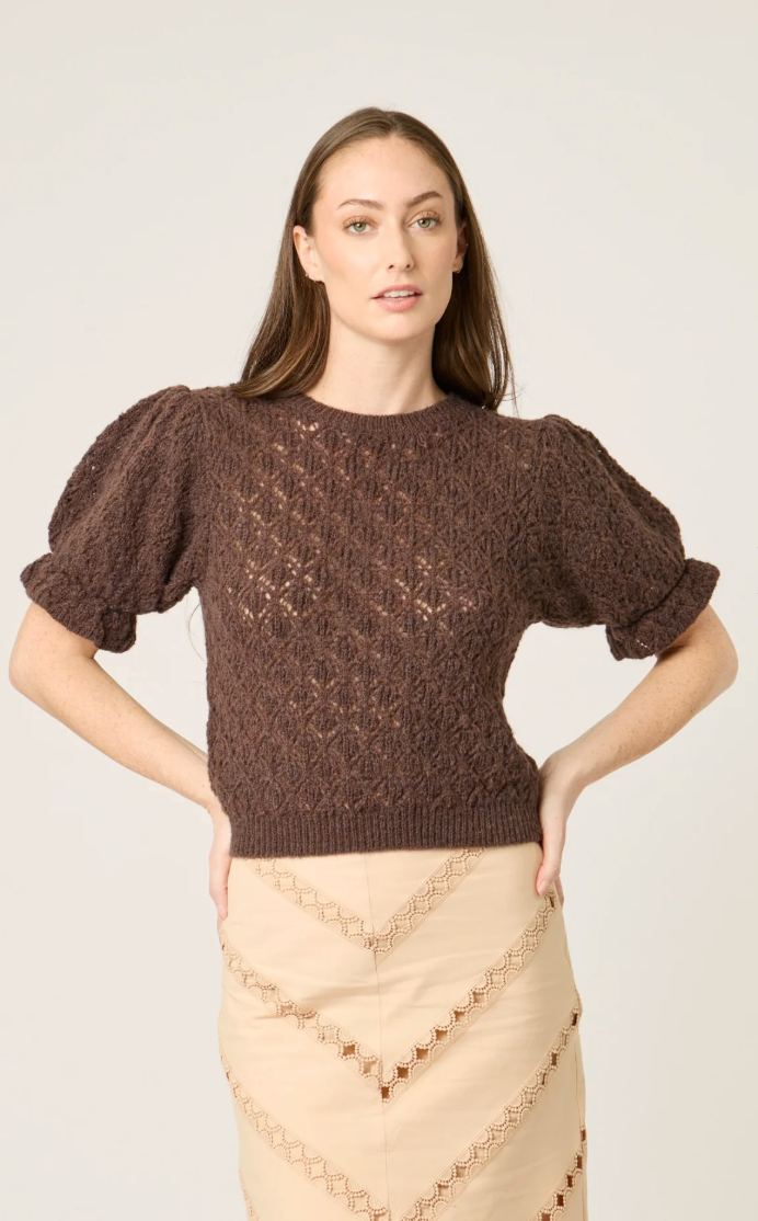 BTB Los Angeles Mel SS Sweater - Chocolate