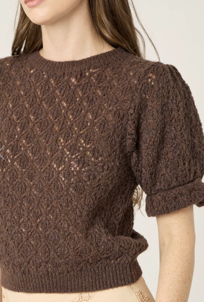 BTB Los Angeles Mel SS Sweater - Chocolate
