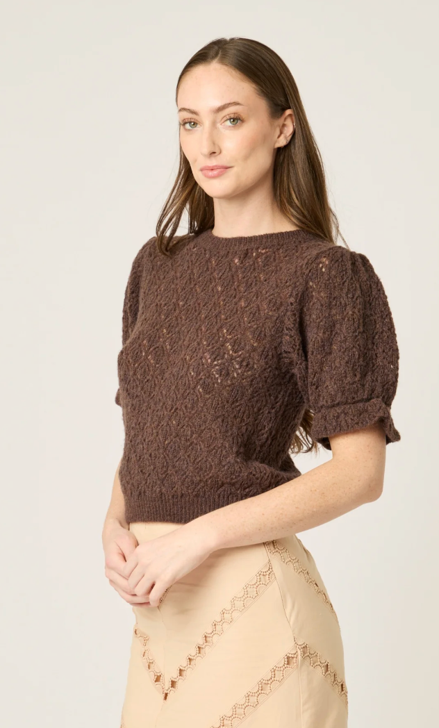 BTB Los Angeles Mel SS Sweater - Chocolate