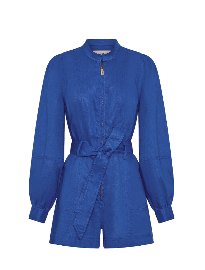 Kivari Ada Playsuit - Cobalt Blue