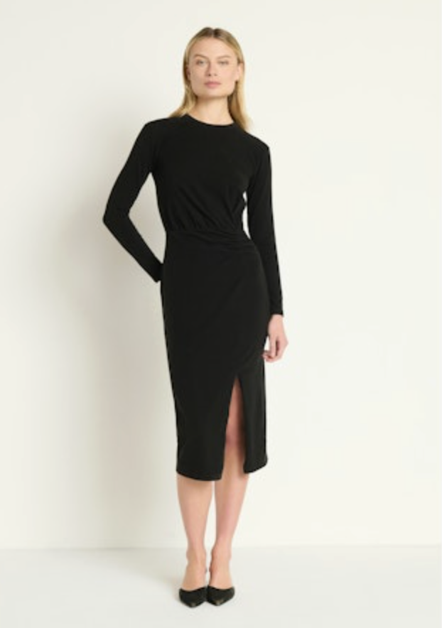 Nation Ltd. Trista Midi Dress - Jet Black