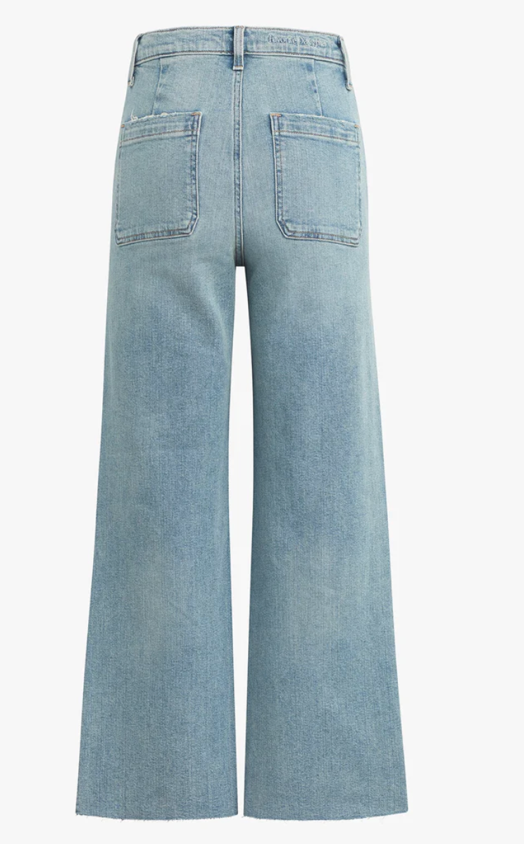 Favorite Daughter The Mischa Super High Rise Wide Leg Ankle - Monterey