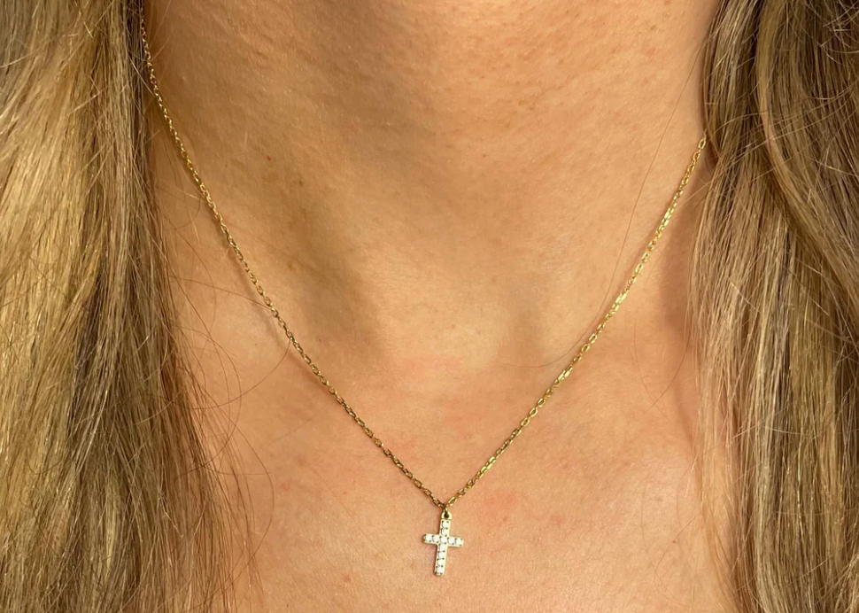 Nikki Smith Crystal Cross Necklace - Waterproof