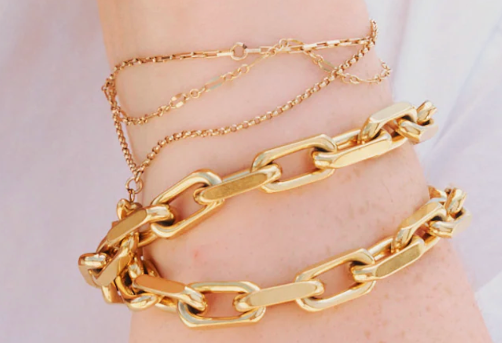 Nikki Smith Dani Chunky Link Bracelet - Gold