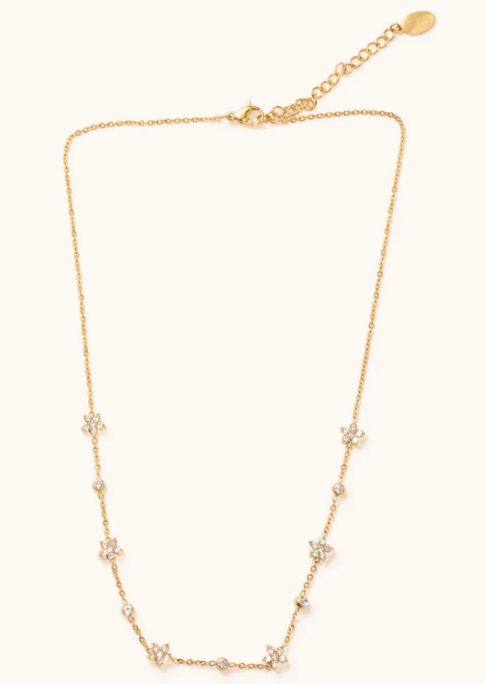 Nikki Smith Jessica Crystal Flower Choker