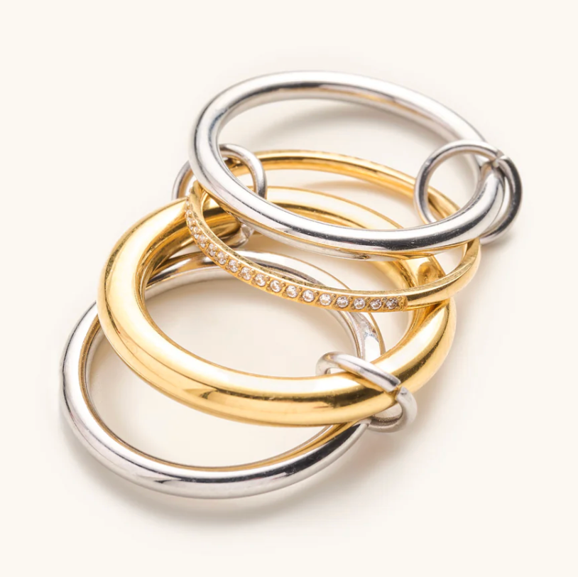 Nikki Smith Olivia Mixed Metal Stacked Ring