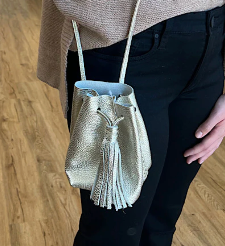 Ciel Micro Pouch Leather - Champagne