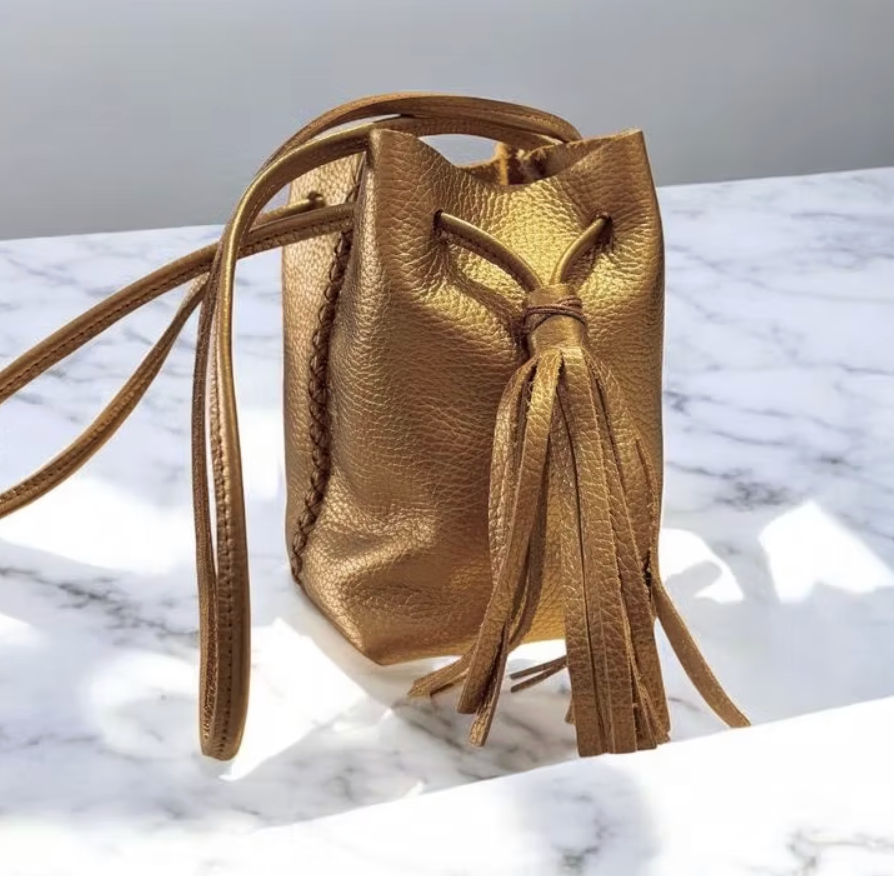 Ciel Micro Pouch Leather - Bronze