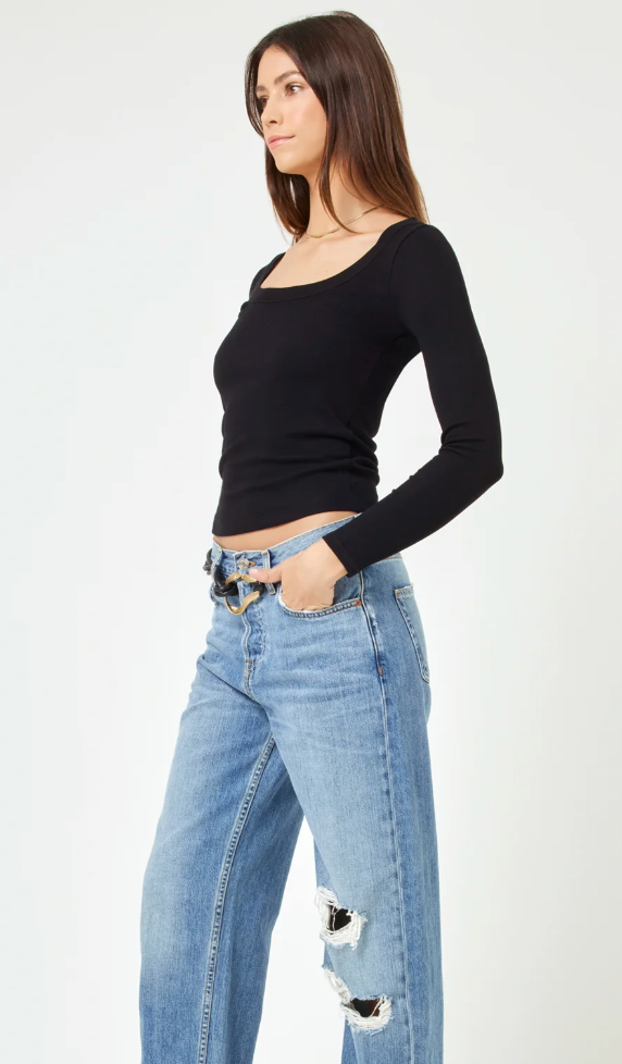 L*Space Ashlyn Long Sleeve Top - Black