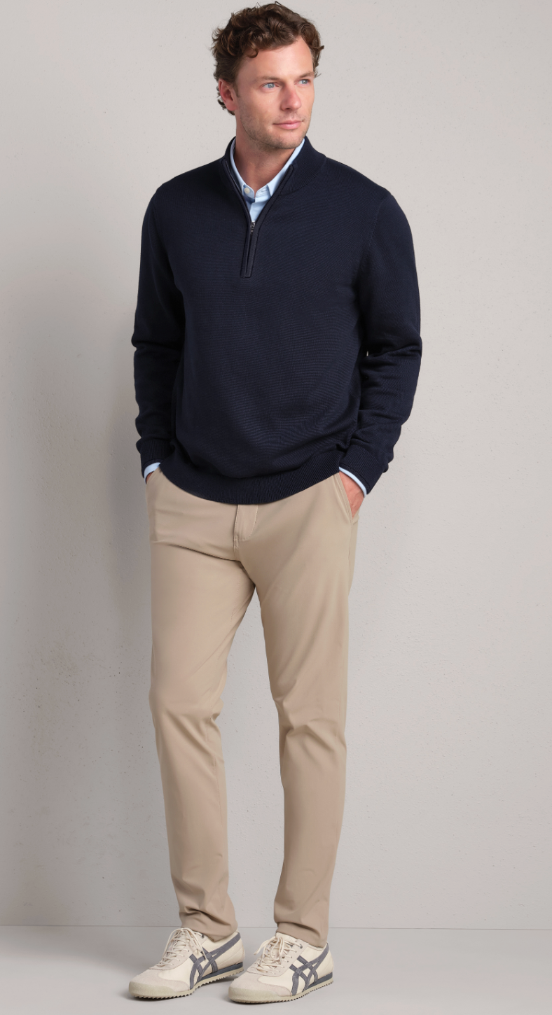 Rhone Apparel Commuter 1/4 Zip Sweater - True Navy