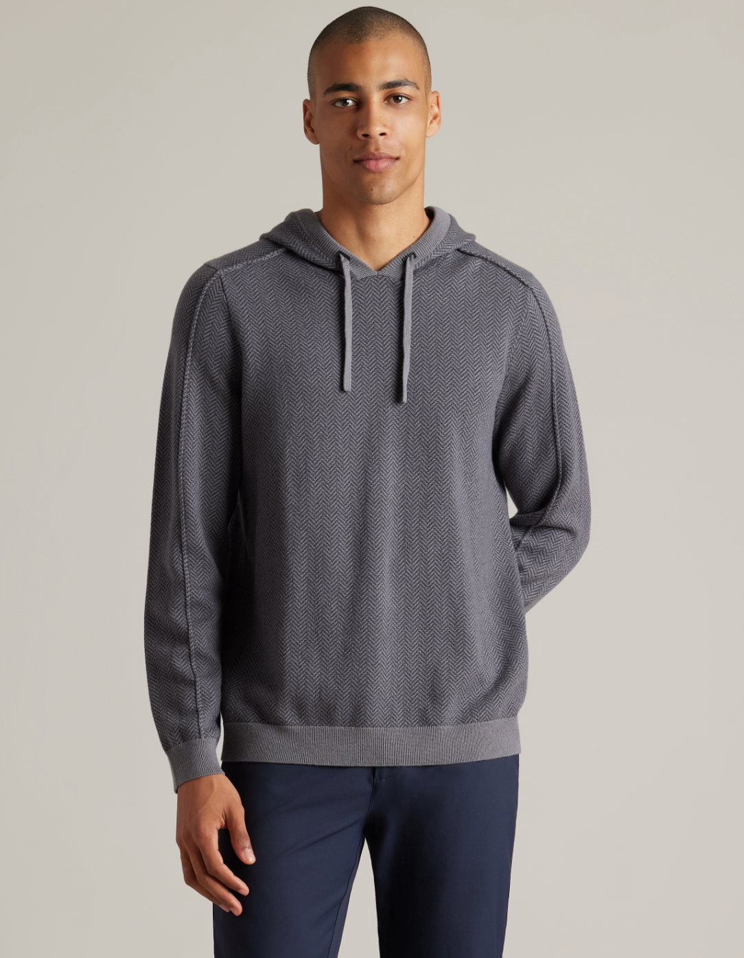 Rhone Apparel Emerson Knit Hoodie - Light Gray Heather