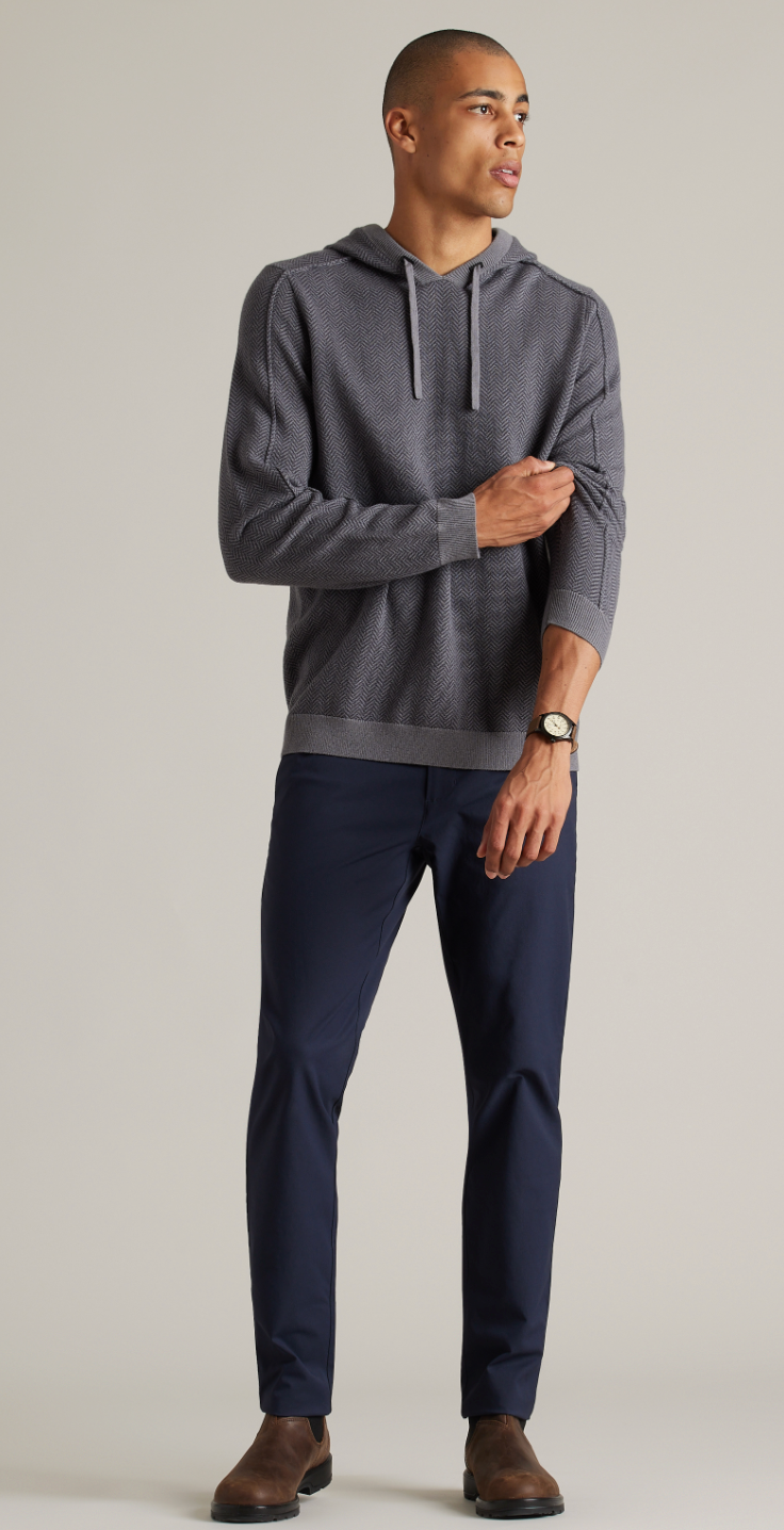 Rhone Apparel Emerson Knit Hoodie - Light Gray Heather