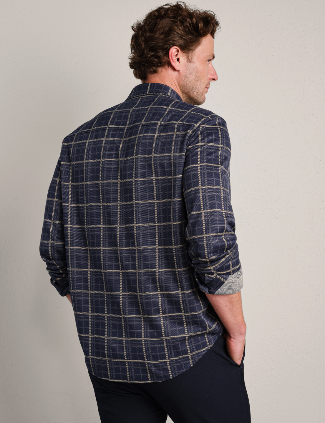 Rhone Apparel Hardy Flannel Shirt - Fatigue Green/True Navy Plaid