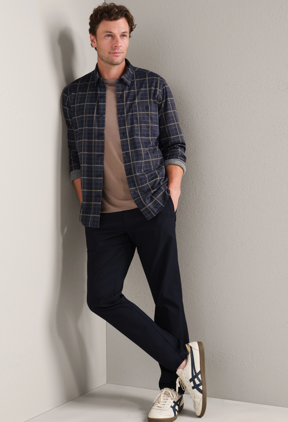 Rhone Apparel Hardy Flannel Shirt - Fatigue Green/True Navy Plaid