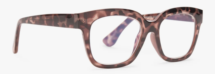 DIFF Eyewear Ava Blue Light Readers - Beige Tortoise