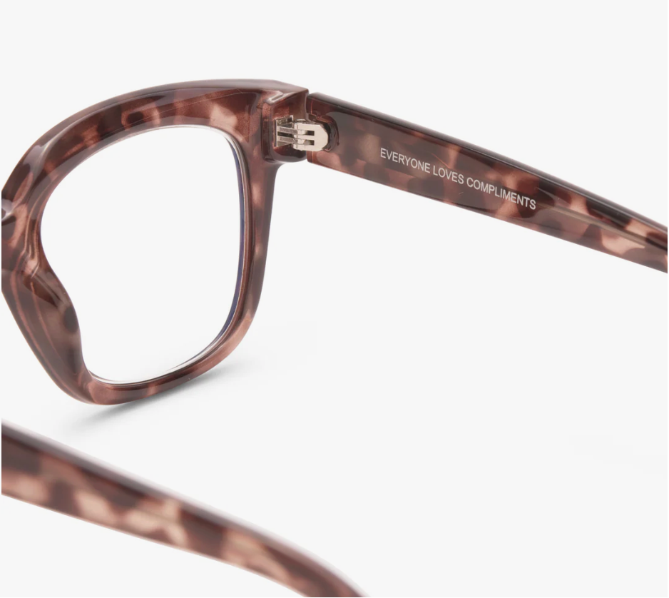 DIFF Eyewear Ava Blue Light Readers - Beige Tortoise