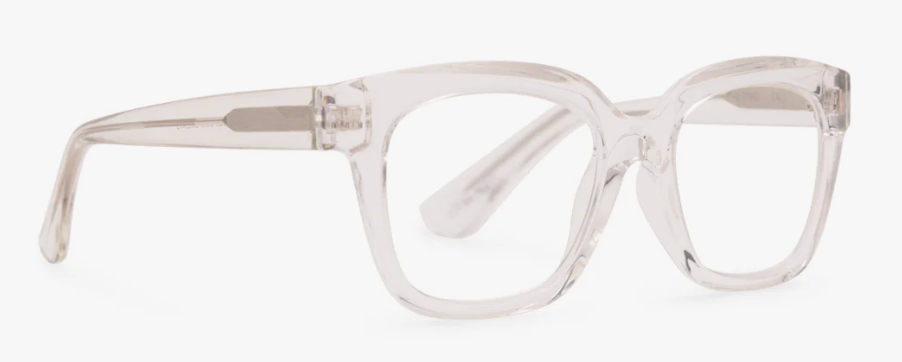 DIFF Eyewear Ava Blue Light Readers - Clear Crystal