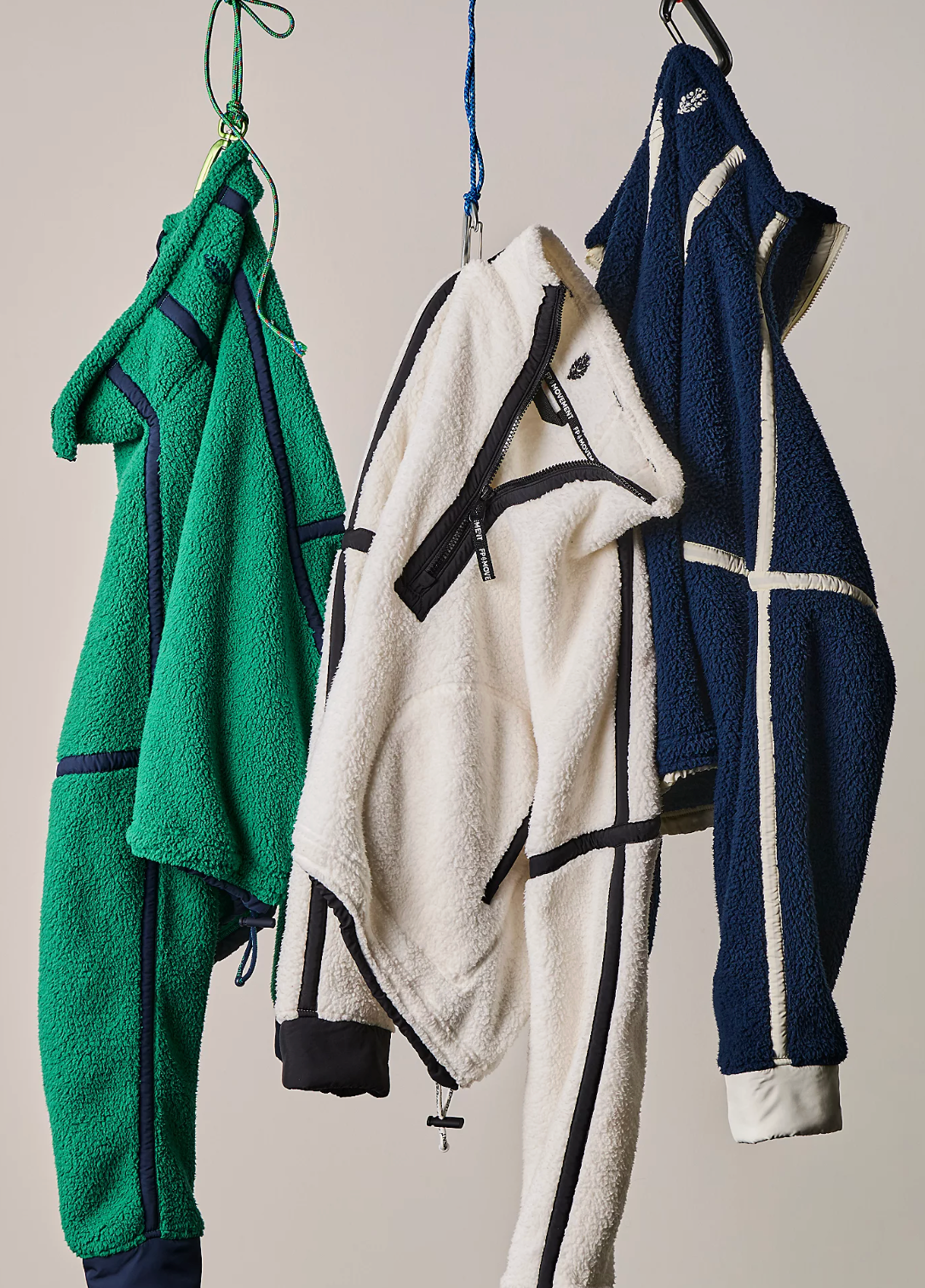 Free People Mountain High 1/2 Zip Fleece - White Combo