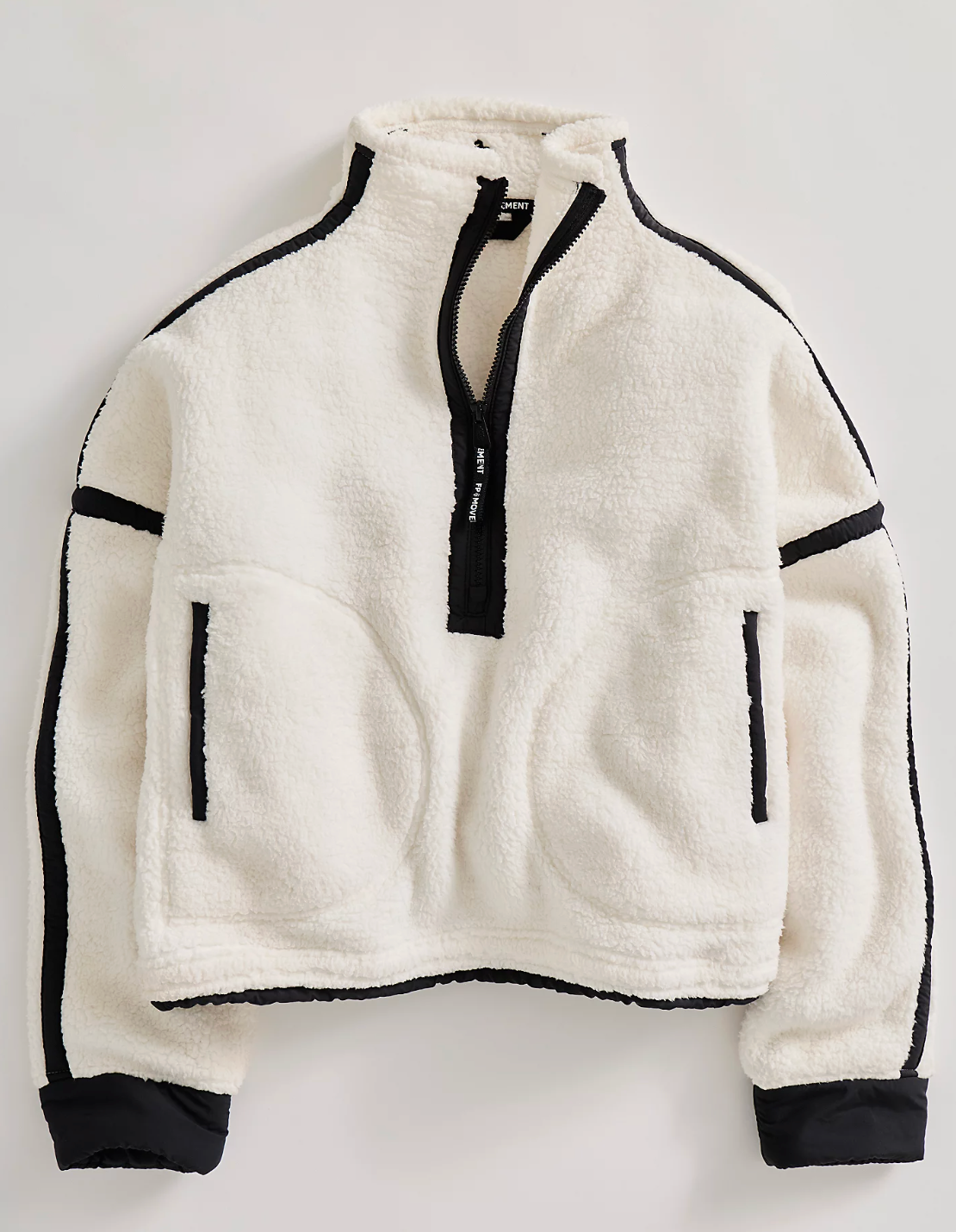 Free People Mountain High 1/2 Zip Fleece - White Combo