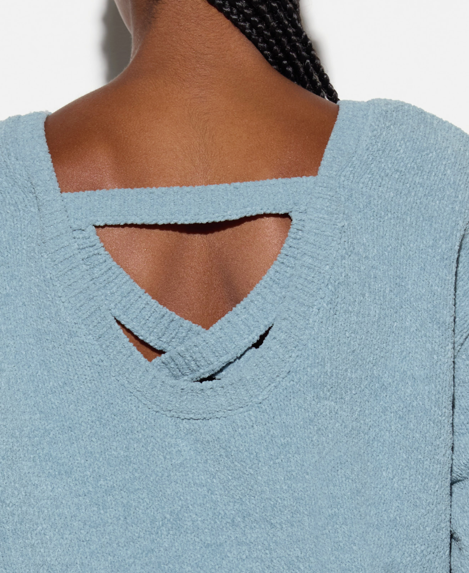 Spiritual Gangster Blaire Chenille Top - Ocean Fog