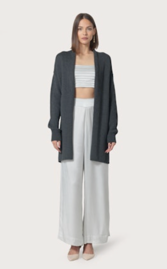 Lusana Cardigan - Charcoal