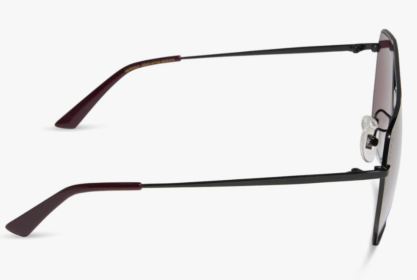 DIFF Eyewear Berkely Sunglasses - Black and Dark Cherry