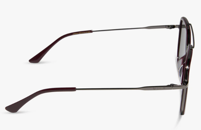 DIFF Eyewear Jordan Polarized - Dark Cherry Lacquer and Grey Gradient