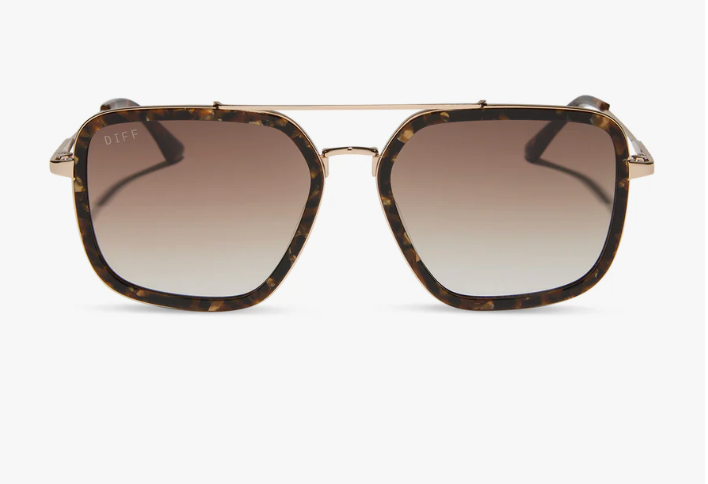 DIFF Eyewear Jordan Polarized - Glitter Tortoise + Brown Gradient