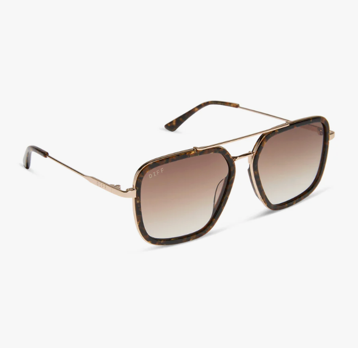 DIFF Eyewear Jordan Polarized - Glitter Tortoise + Brown Gradient