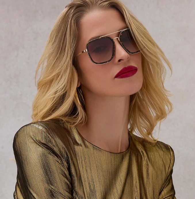 DIFF Eyewear Jordan Polarized - Glitter Tortoise + Brown Gradient