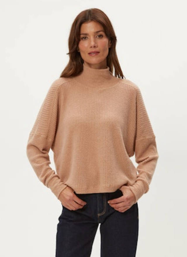 Michael Stars Wynn Mock Neck Long Sleeve - Cumin