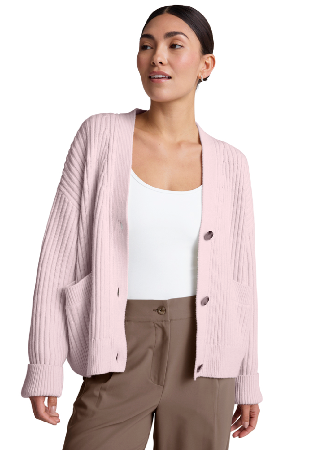 Beyond Yoga Wool Cardigan - Soft Orchid