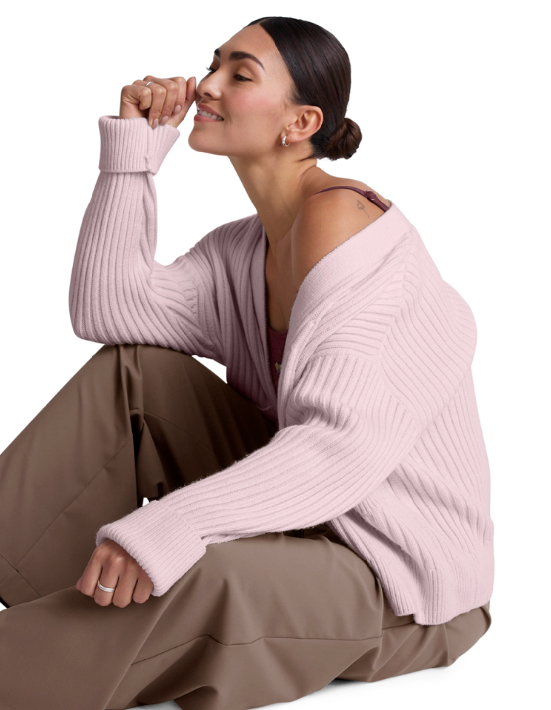 Beyond Yoga Wool Cardigan - Soft Orchid