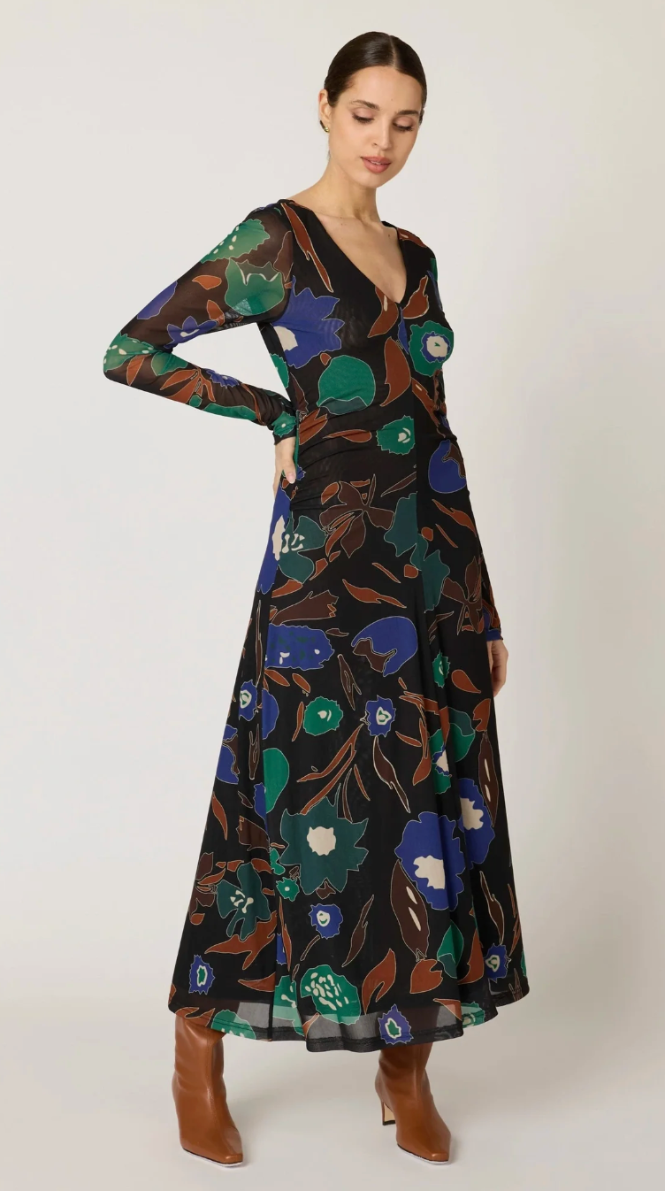 Cleobella Halsey Ankle Dress - Mariposa Print