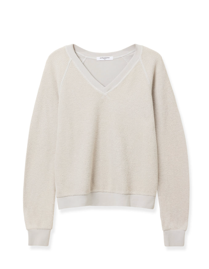 Perfect White Tee Zuri Fleece - Silver