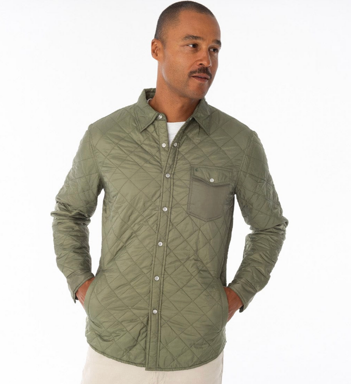Criquet Quilted Shacket - Olive