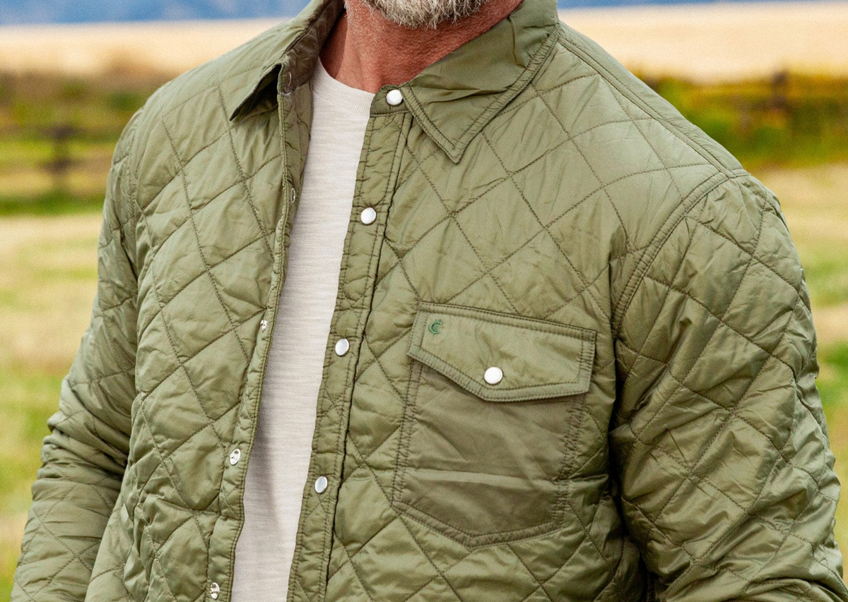 Criquet Quilted Shacket - Olive