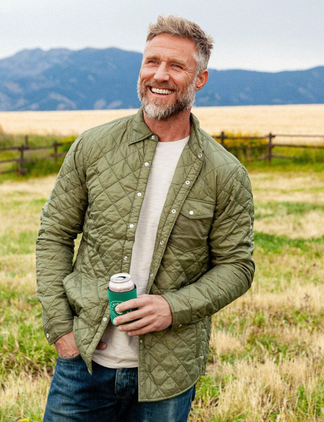 Criquet Quilted Shacket - Olive