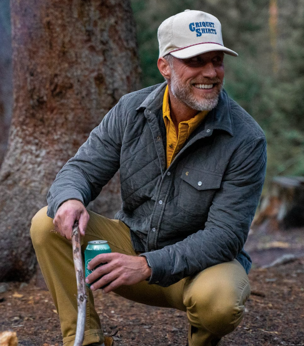 Criquet Corduroy Quilted Shacket - Midnight Ash