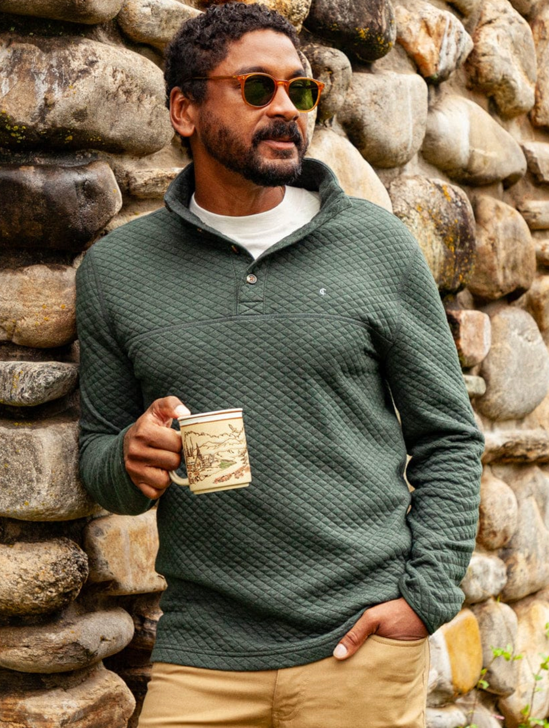 Criquet Quilted Pullover - Heather Ivy