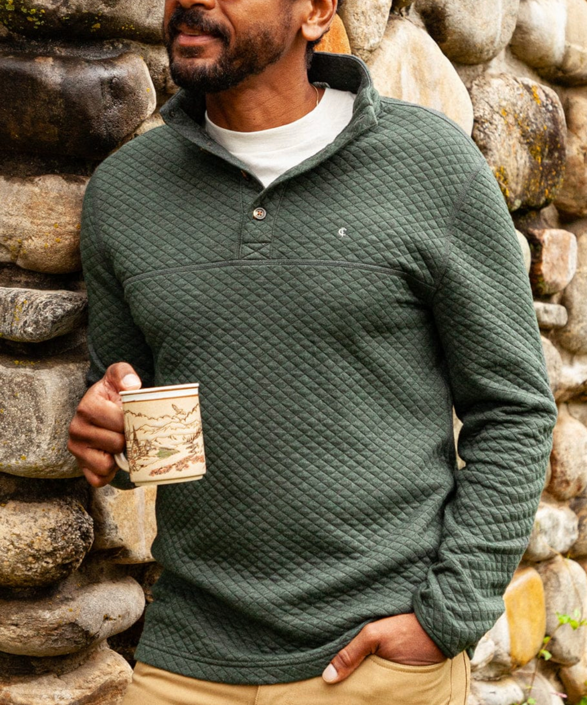 Criquet Quilted Pullover - Heather Ivy