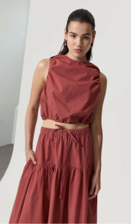 Deluc Elyna Top - Reddish Brown