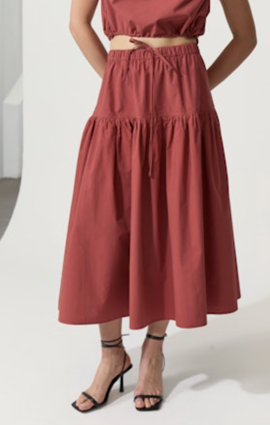 Deluc Elyna Skirt - Reddish Brown