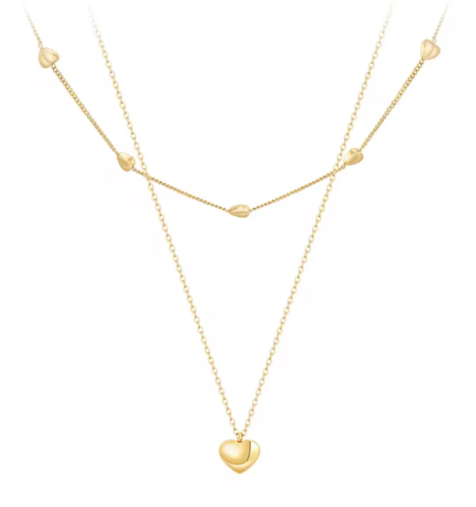 Katie Rae Love Link Necklace - Gold