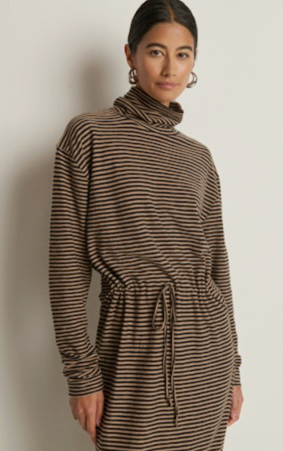 Nation Ltd. Mariel Dress - Mini Cocoa Stripe